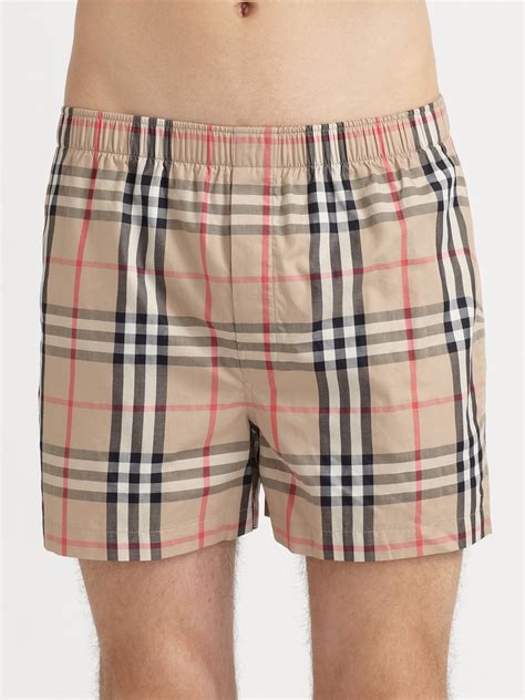 vintage check cotton boxer shorts burberry|burberry boxers 3 pack.